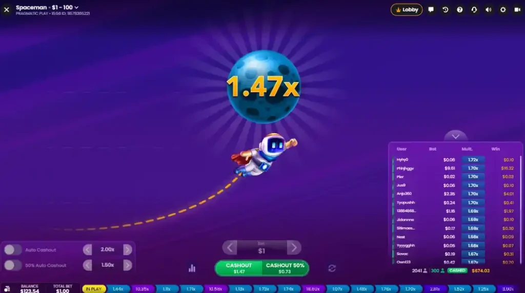 Spaceman astronaut character floating in game banner